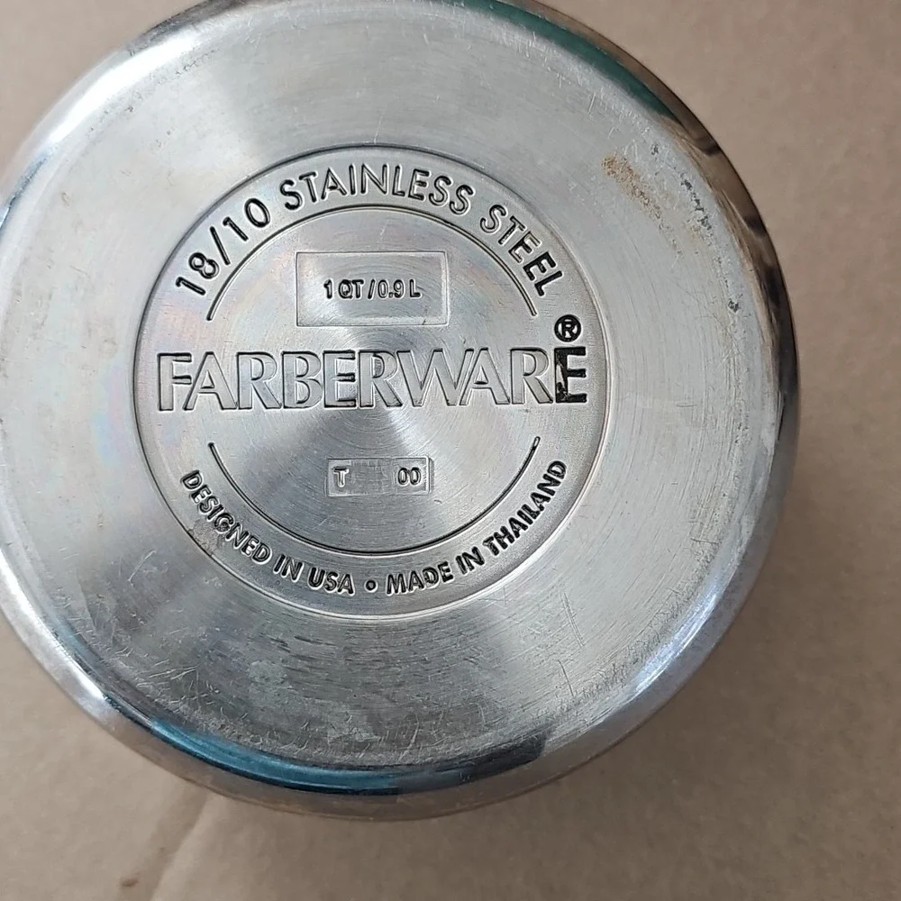 Farberware 18/10 Stainless Steel 1 Quart Saucepan Pot + Lid